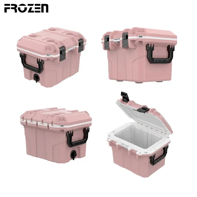 12L 13.5L 30L 50L 70L 90L Plastic Insulated Ice Cooler Outdoor Ice Cooler Box Portable Beer Can Drinking Cooler Box With Wheels