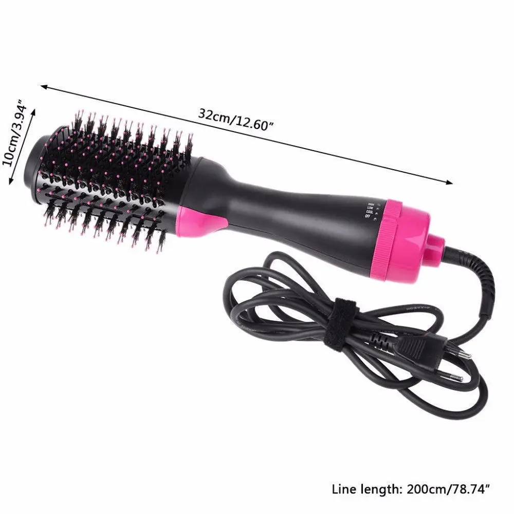 
2 in 1 Multifunctional Hair Dryer Volumizer Rotating Hot Hair Brush Curler Roller Rotate Styler Comb Styling Curling Flat iron 