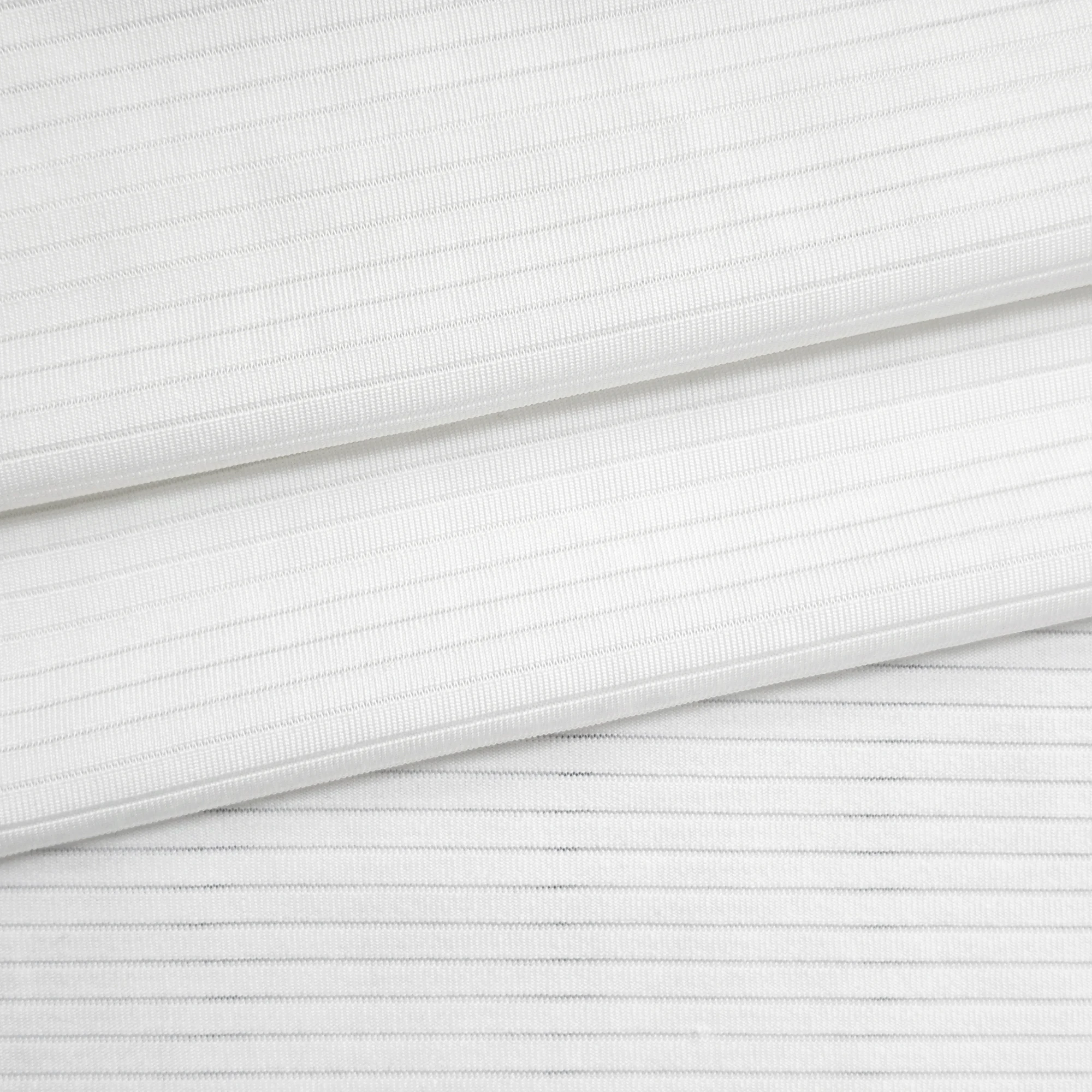 Custom Wholesale 180gsm 91% Polyester 3% Rayon 6% Spandex Knit Jacquard Sprout Stripe Jersey Fabric For Underwear Golf T-shirt