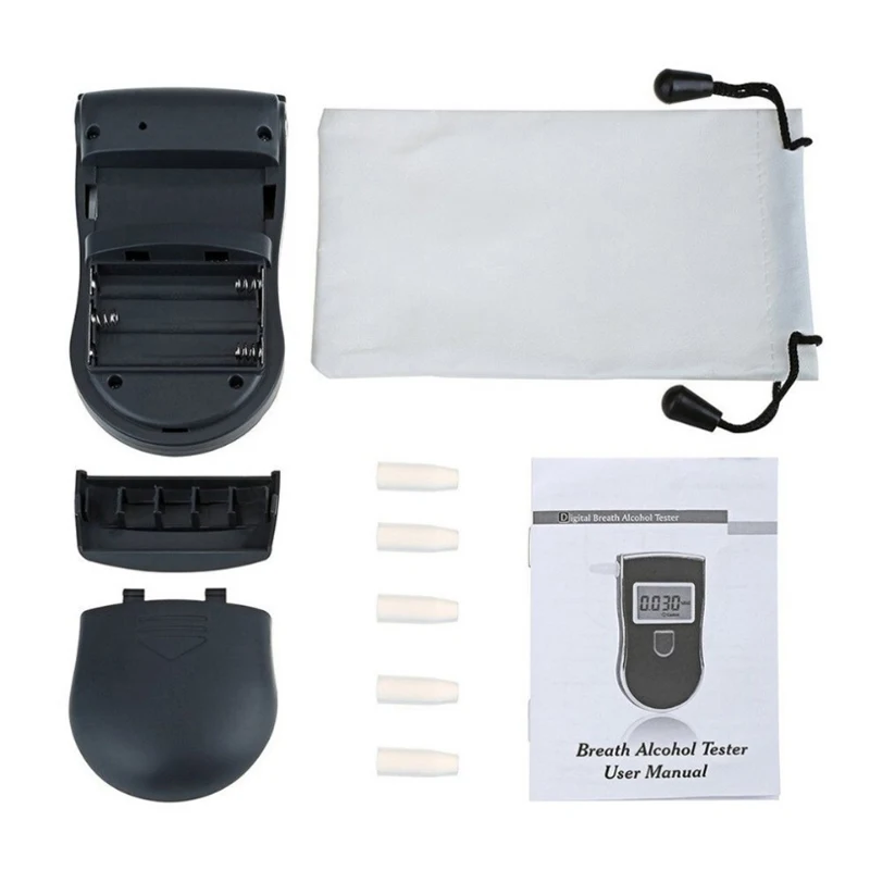 Breathalyzer Digital Alcohol Tester Detector Breath Analyzer Portable with LCD Display Keychain
