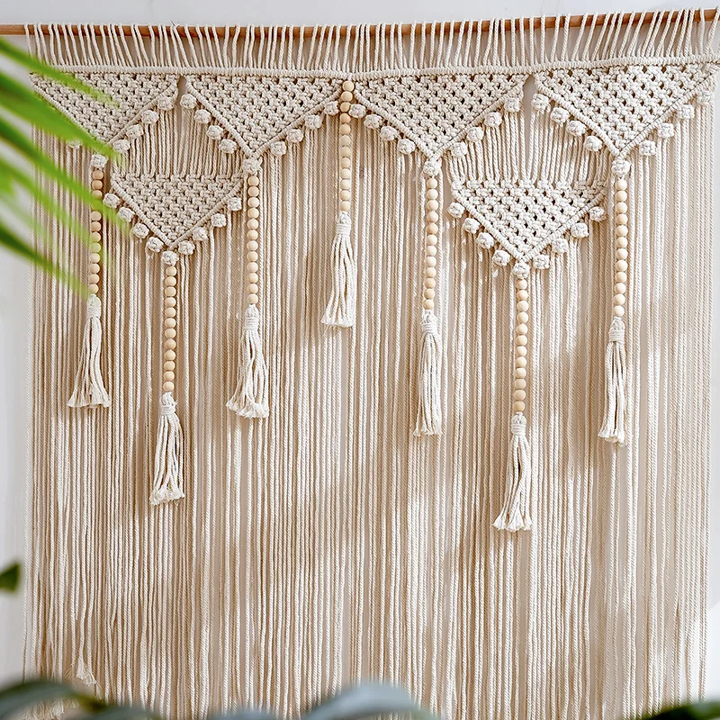 Boho Wedding Hanger Cotton Handmade Wall Art Home Wall Decor Macrame Wall Hanging