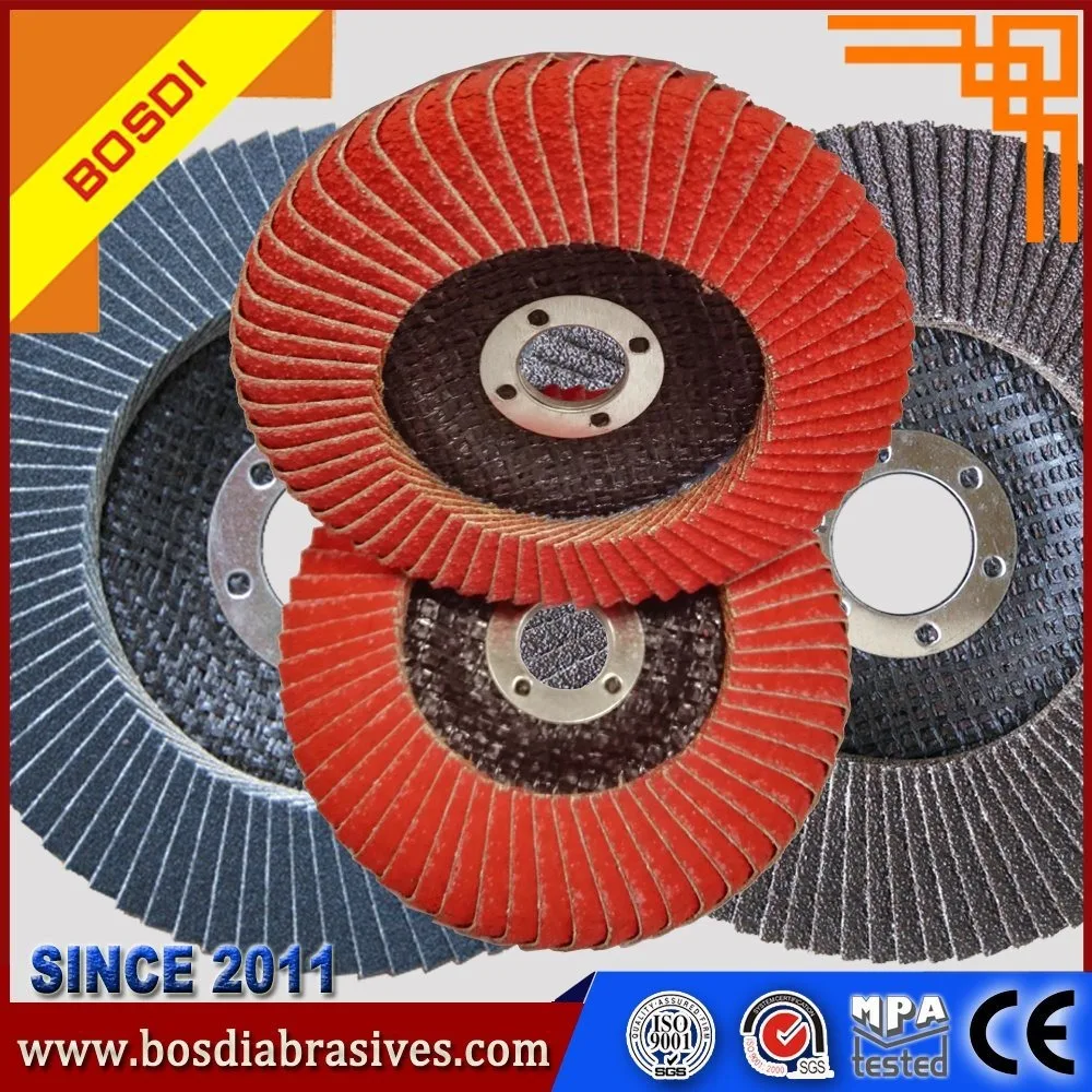 5 Inch ceramic curved edge flap disc Ceramic oxide, 60 Grit, Large Radius