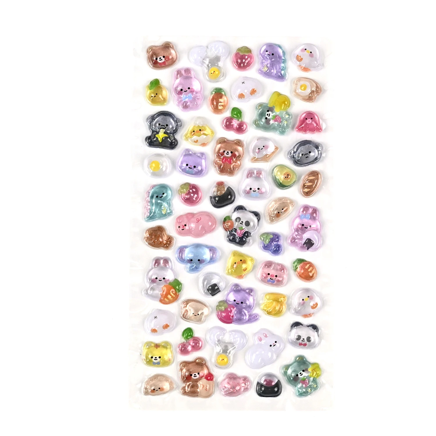3D Inflatable animal Rainbow stickers Cute glittery candy rainbow stickers for little girls decorate phone cases and gift bags