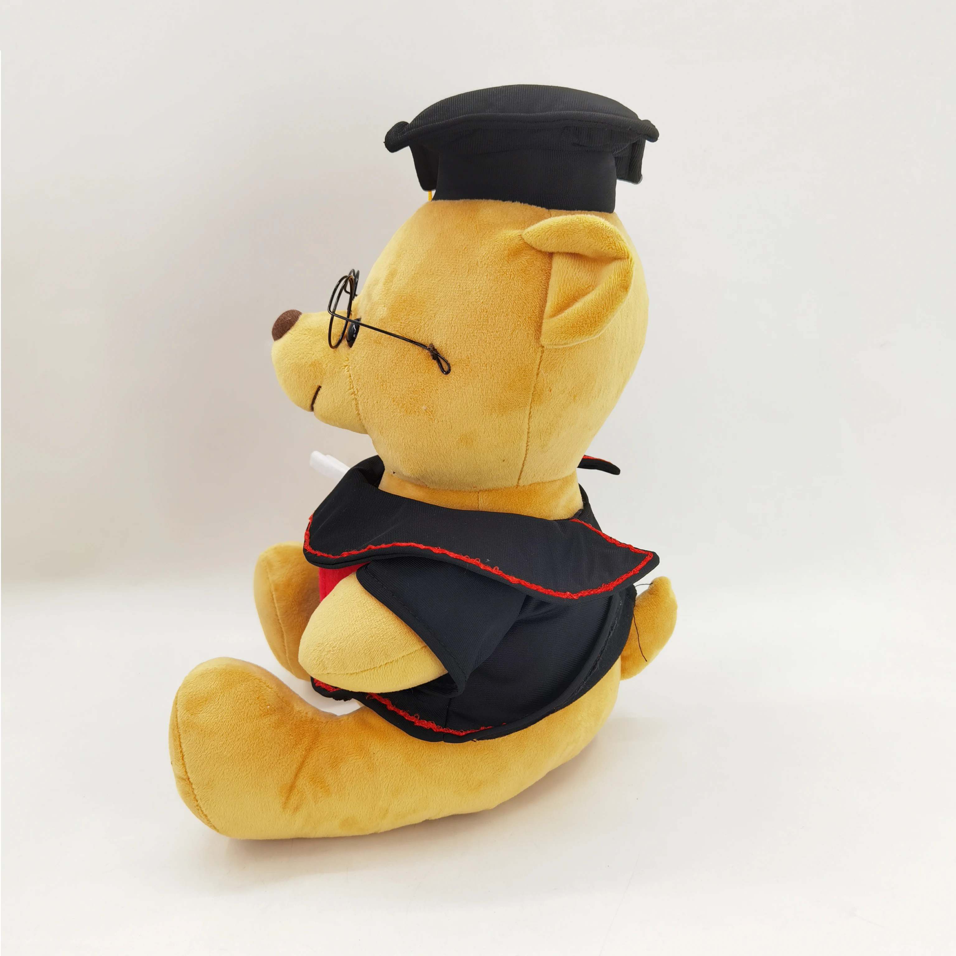 Hot Sell Graduation Gift Plush Bear Holding Certificate Keepsake Plush Bear With Glasses