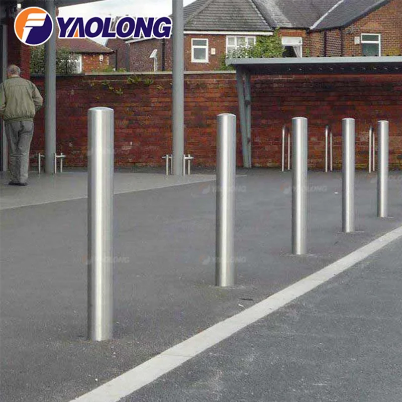 Hot Sale 316 Stainless Steel Metal Safety Roadblock Bollards Parking Security Barriers