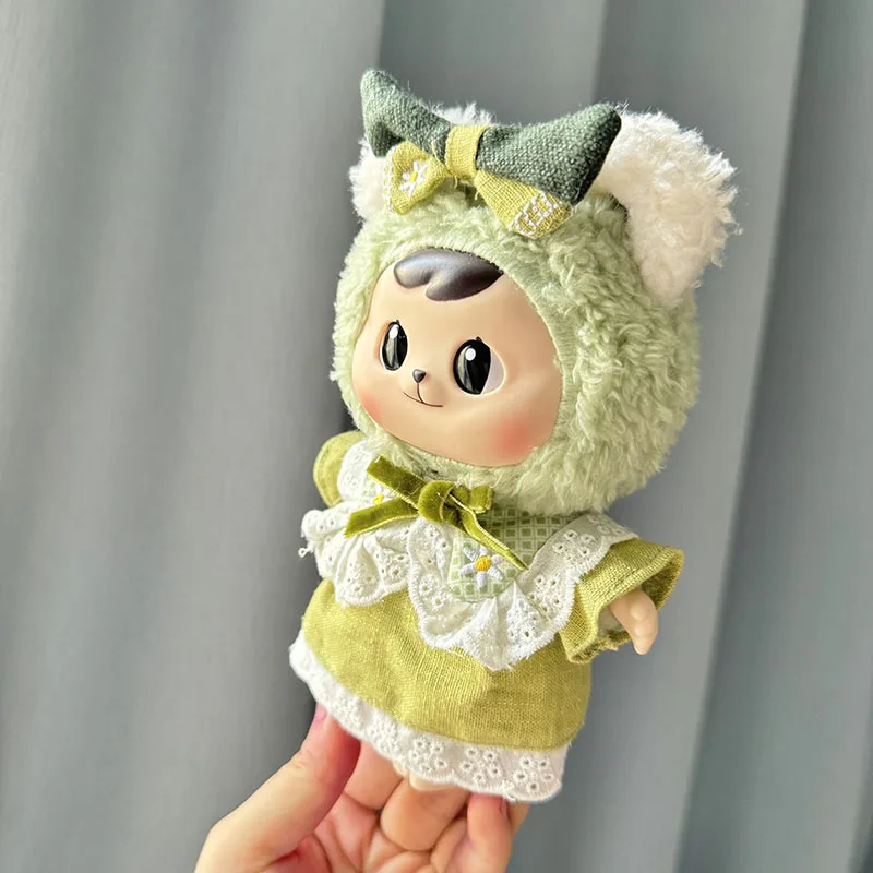 Only clothing Wholesale Bao ao Hug Series Plush Blind Box Hug Doll Clothes Light Green Spring Cake Set