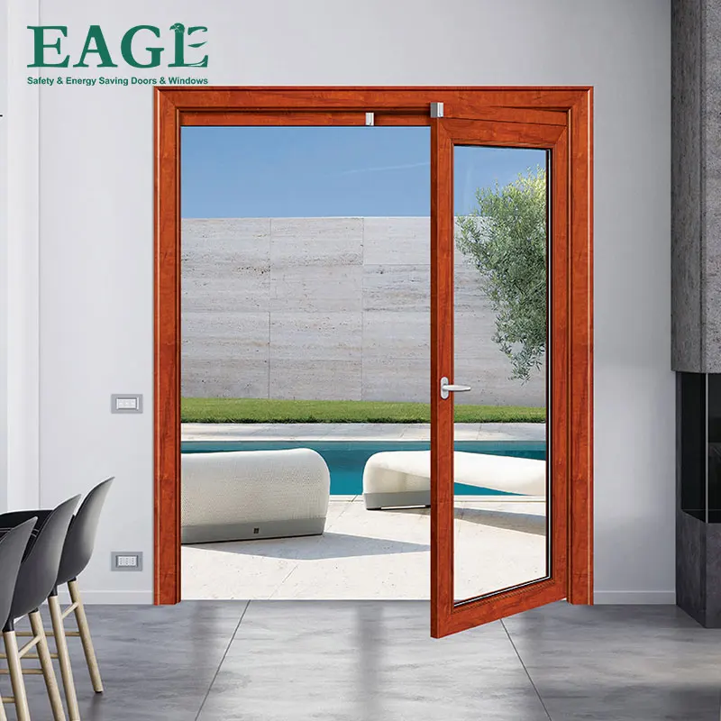 Aluminium Slide And Swing Pt Door custom Pt/pd Double Glass Doors