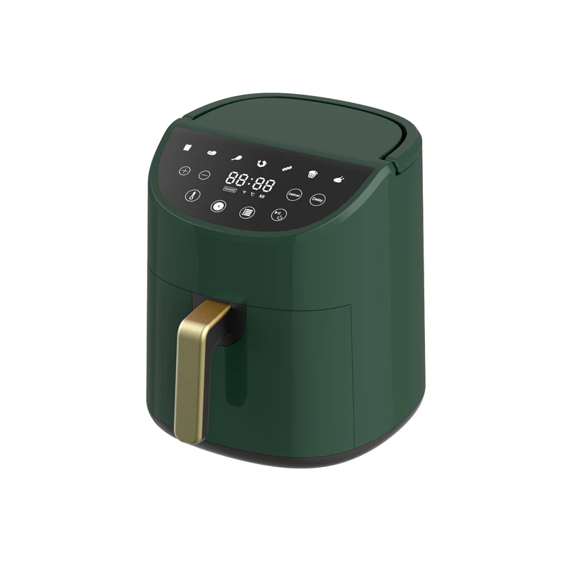 Hot Sale Airfryers Electric Hot Deep Air Fryer  Light Basic Silk Body Steel Stainless Logo Power Surface Plug Rohs