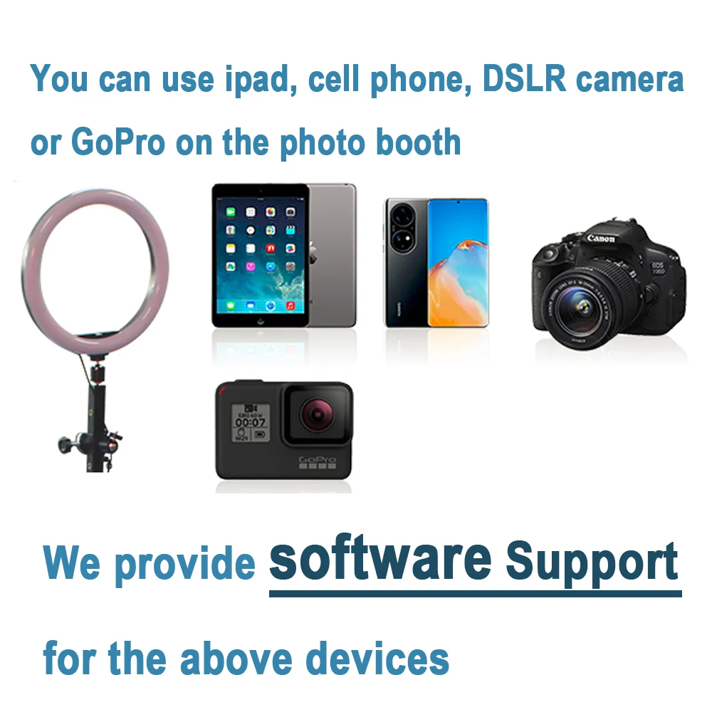 Hot sales adjustable 360 photo booth platform slow motion video rotation 360 photo booth low noise 360 ipad photo booth wedding