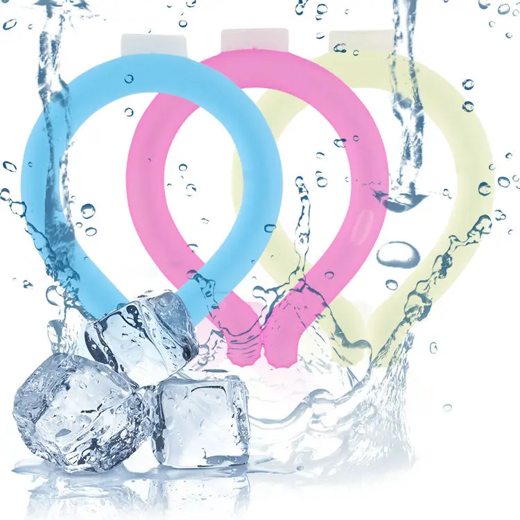 PCM Automatic Ice Neck Cooling Tube Outdoor Neck Cooler Ring Wearable TPU Ice Neck Ring For Sports