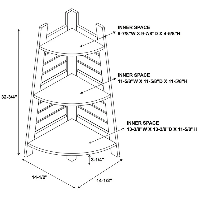 Bamboo Bathroom Corner Shelf