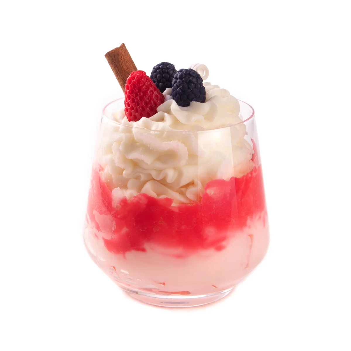 Custom Decorative Fragrance Pink book scented Strawberry Ice Cream Shaped Candle in glass