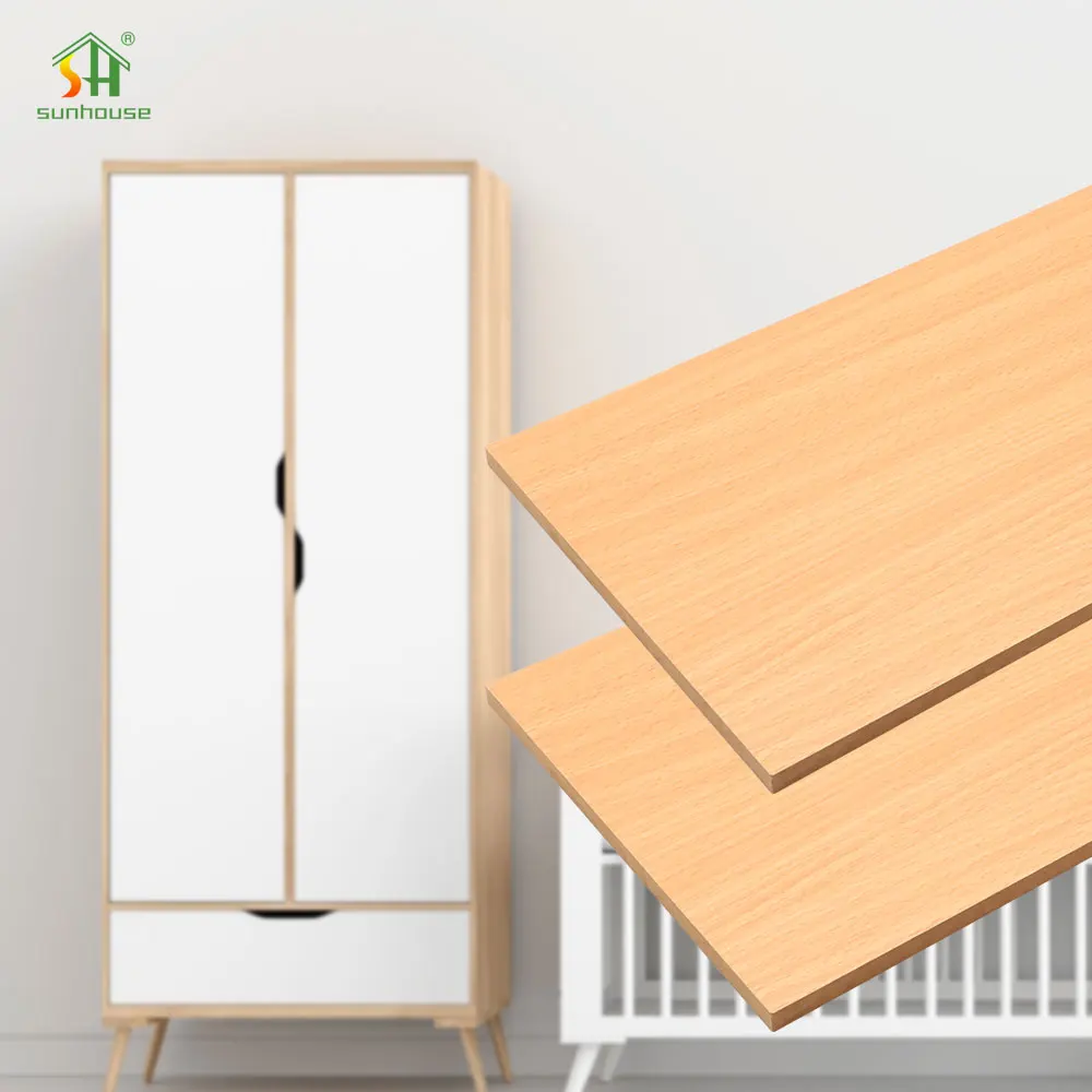 Spot Goods 4X8Ft Melamine Mdf Board Mould Resistant Mdf Sheet Board For Interior Decoration