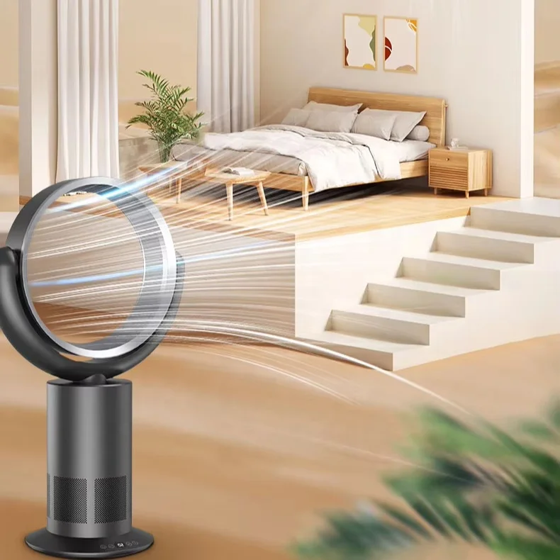 Household smart appointment Portable DC brushless motor 10 Wind speed silen Bladeless air cooler tower fan with remote control