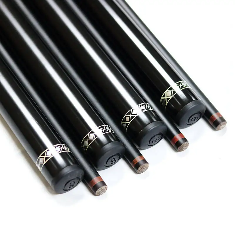 Factory wholesale cheap price 2-pc center jointed Straight Carbon Graphite Black Billiard Pool Cue Stick