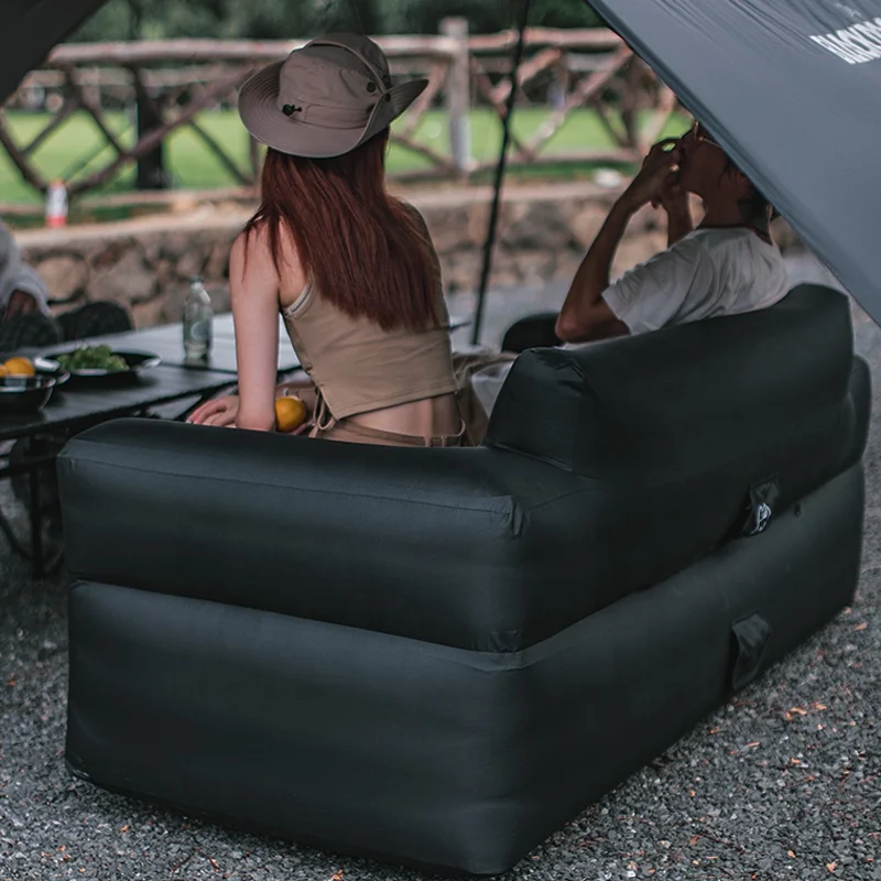 Blackdog double air couch sofa outdoor camping picnic Portable folding inflatable sofa with armrest backrest
