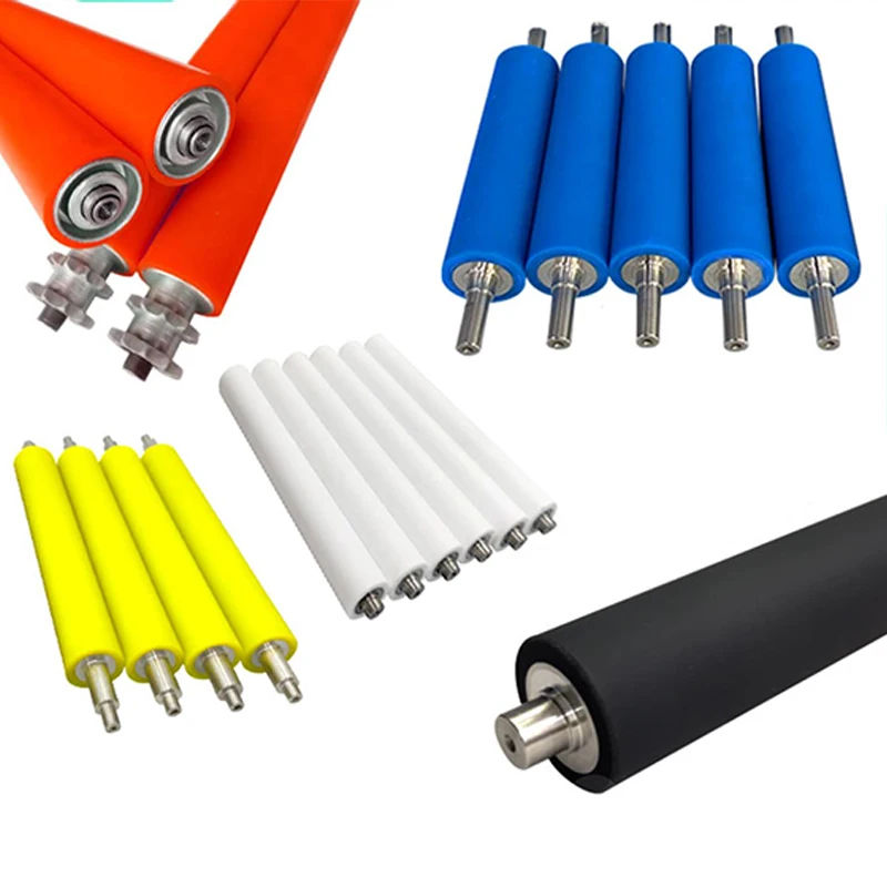 Rubber Roller factory rubber wheel Black Green Red White rubber Parts  Origin Drawing Size