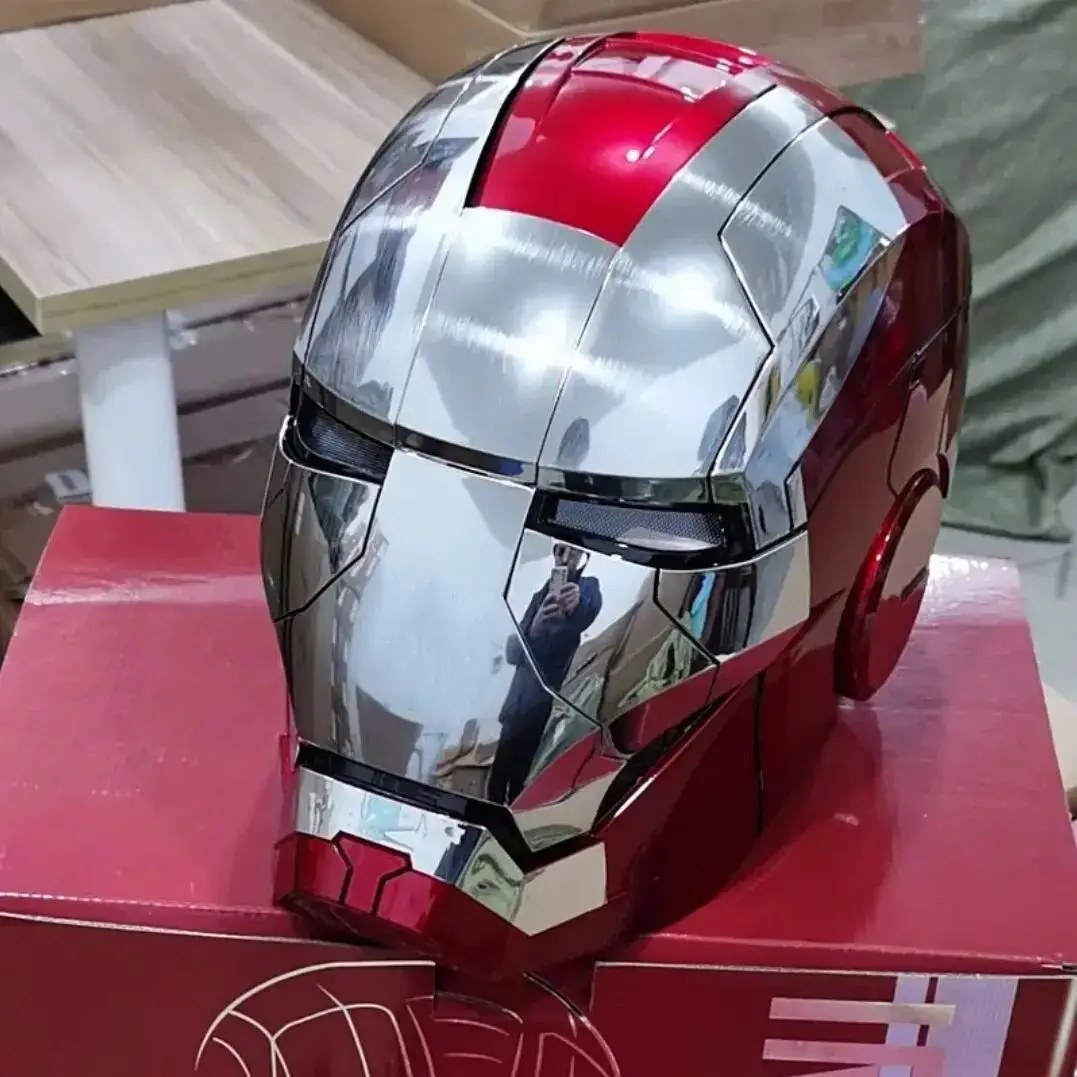 Шлем с дистанционным и голосовым управлением Iron Man Autoking 1/1 Mk5 автоматический шлем маска со светодиодным светом для мальчиков подарок на день рождения
