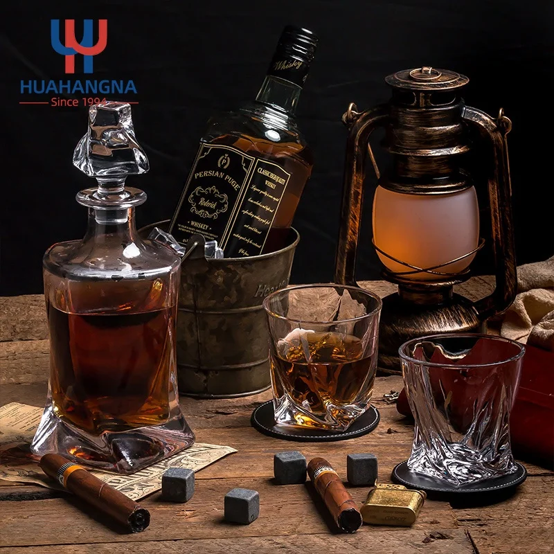 Графин для вина оптовая продажа матовый прозрачный декоративный выдувной красивый стеклянный ликер с индивидуальным логотипом допустимый