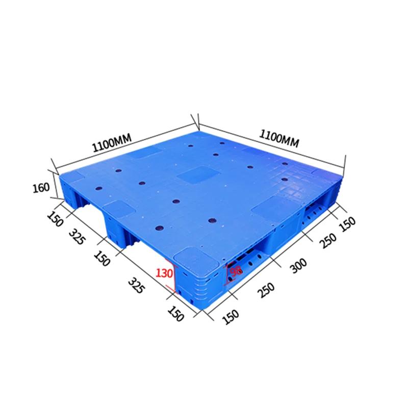 LK 1111 Blue Plastic Euro Pallets HDPE Plastic Pallet Roll Pallet Customized Color Customizable Logo for Floor Sale Huading
