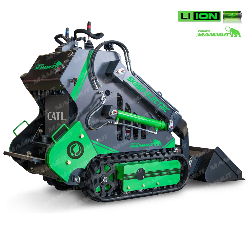 Mammut 770lbs 300kg 400kg 500kg track type Electric Battery Powered Mini skid Loader SKE650 for Construction