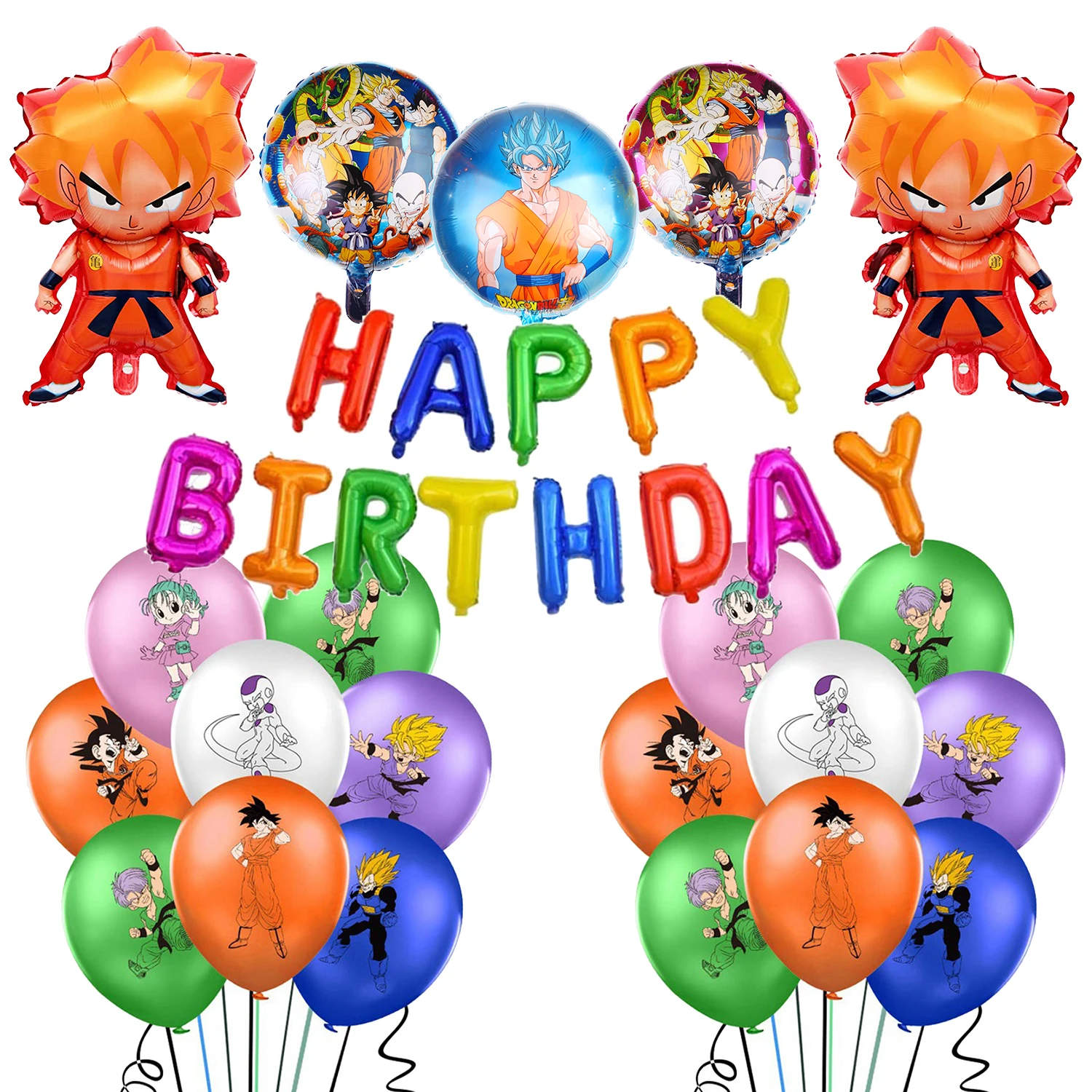 
New Design Dragon Ball Z Super Saiyan Goku Theme Party Decoration Birthday Balloon 