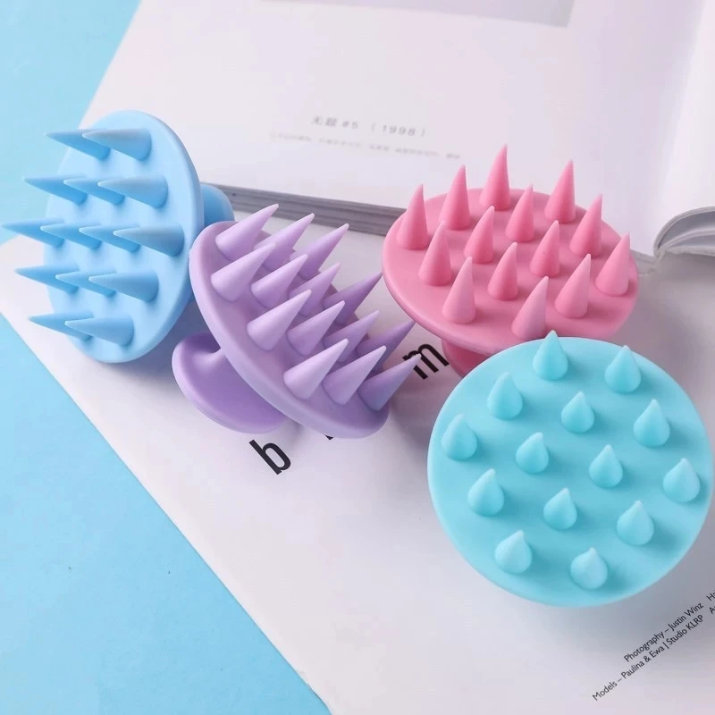 Private logo Hair Scalp Massager Silicone Scalp Hair Massage Shampoo Brush