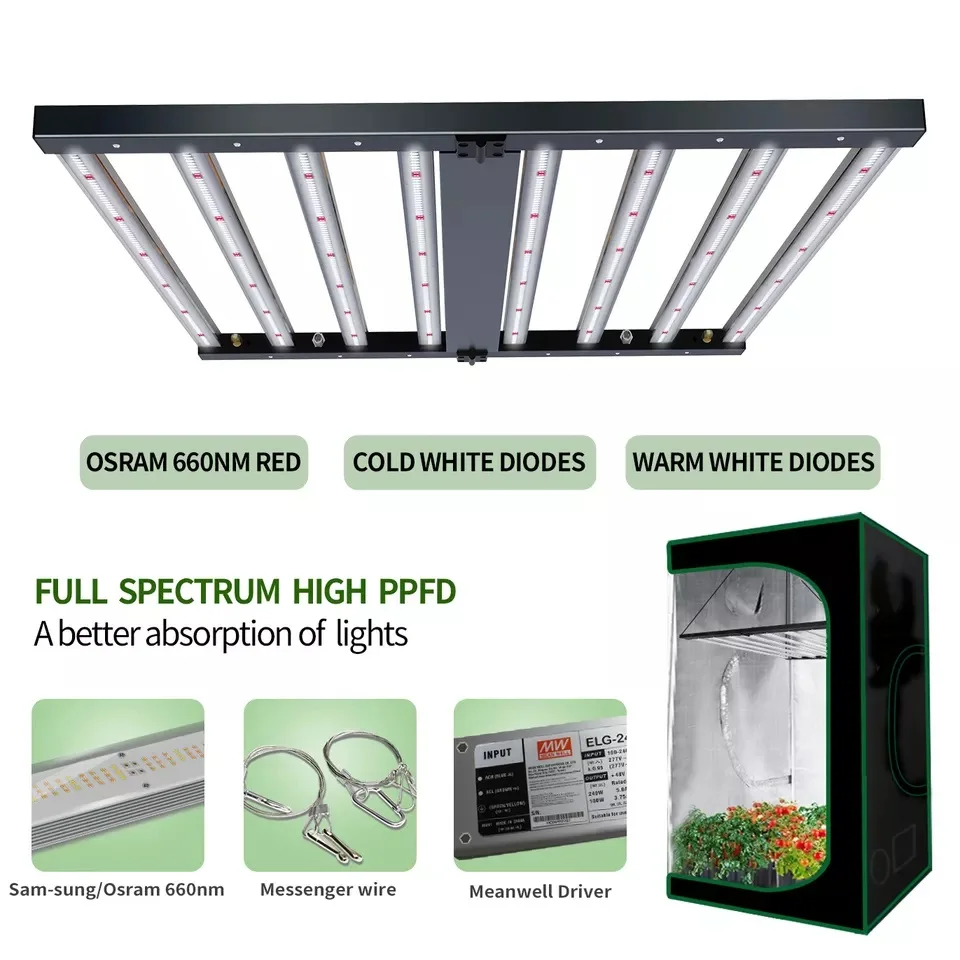 In Stock Foldable 720w Full Spectrum Grow Light Dimmable Greenhouse Hydroponic Samsung Lm281b 720 Watt Led Grow Light