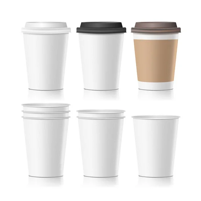 Hot Selling High Quality Disposable coffee cups - Double wall paper/ white paper coffee cups for water 8oz/14oz/12oz/16oz/22oz