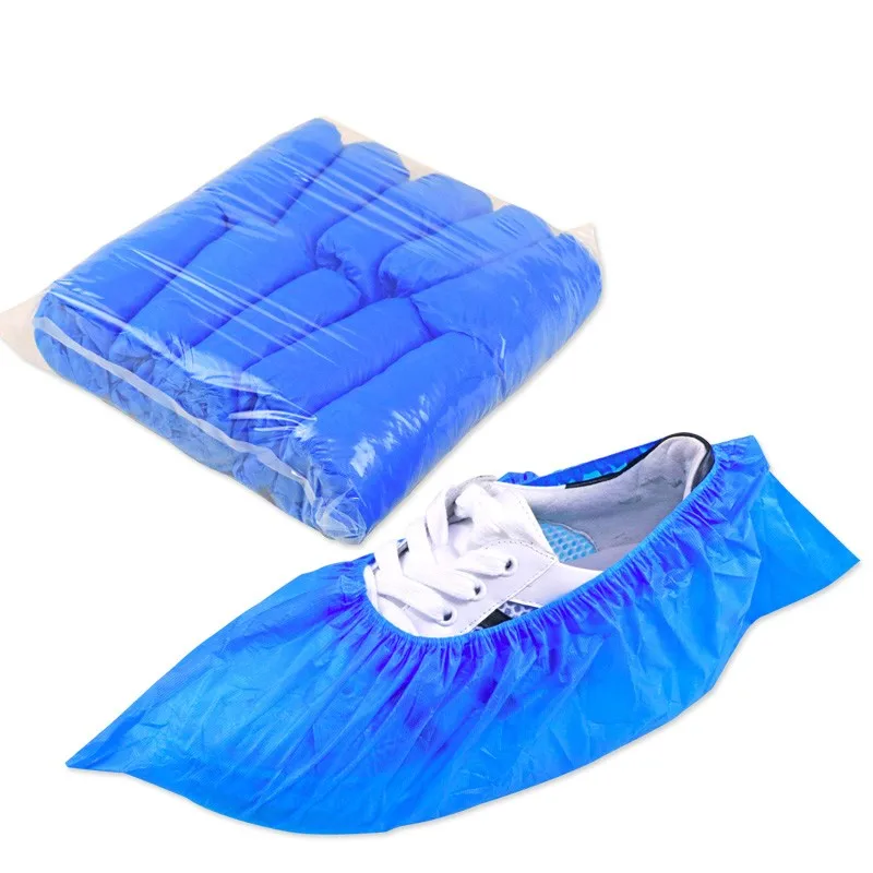Disposable waterproof PE plastic shoes cover non-skid shoe cover for food industry