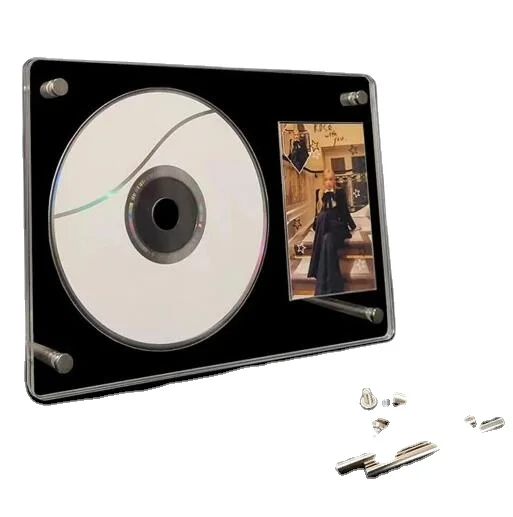 Clear CD Disc Holder Frame Photocard Display Stand Photo Storage Lovers Anniversary Gifts