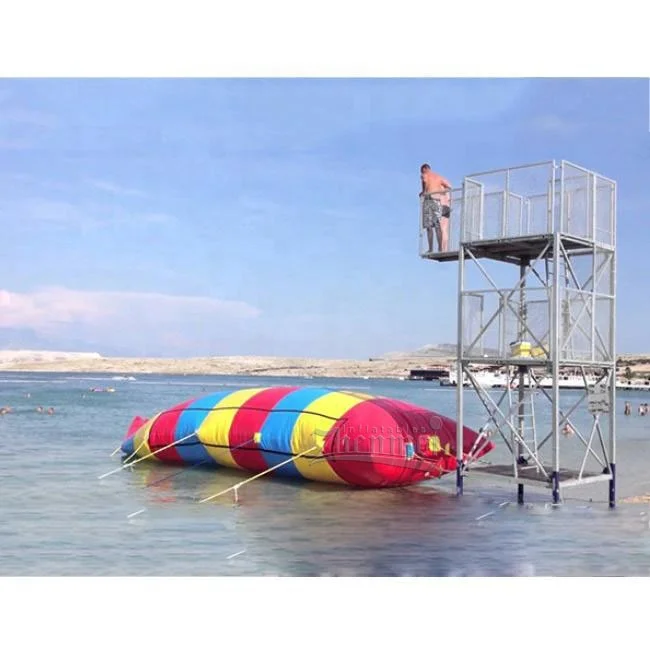 Zhenmei Outdoor Lake Jumping inflatable water catapult blob for sale