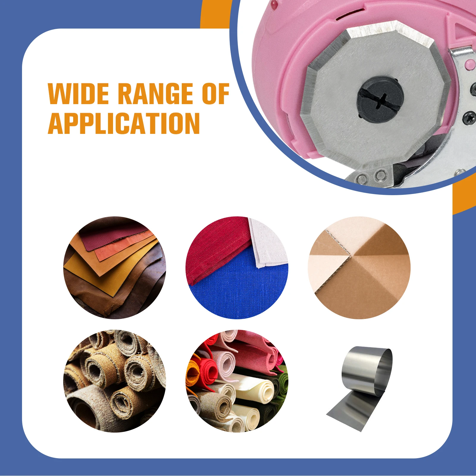 VLOXO Tailor Leather Cutting Scissor Carpet Rug Round Electric Fabric Cloth Scissors for fabric cutting