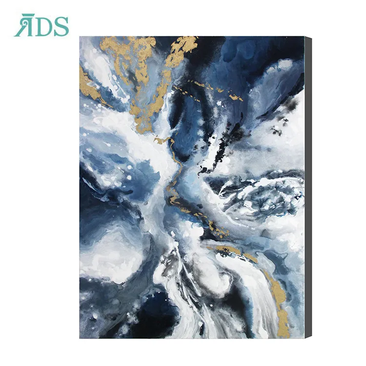 Abstract Design Wall Art Golden Foil Decorate Hand Painting Contemporary Art and Painting