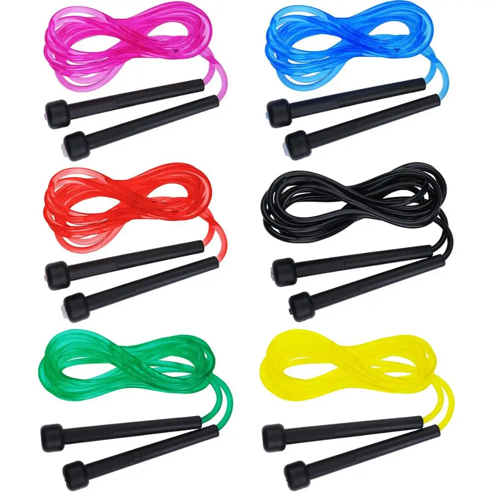 
Customized logo wholesale color pvc skipping speed jump rope for fitness 