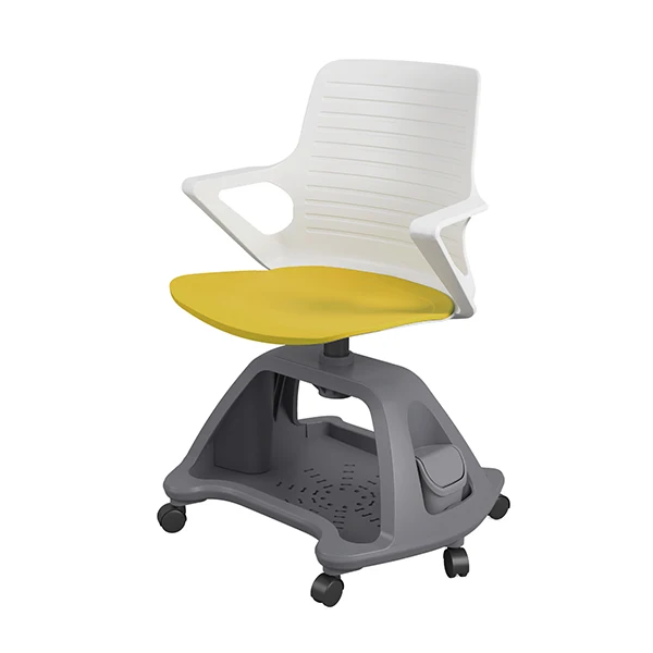 
Classroom Student Training Tripod Base Node Tablet Chair With Writing Pad 