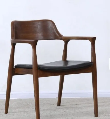 Высококачественный обеденный стул с подлокотником на спине, деревянный обеденный стул, роскошный обеденный стул