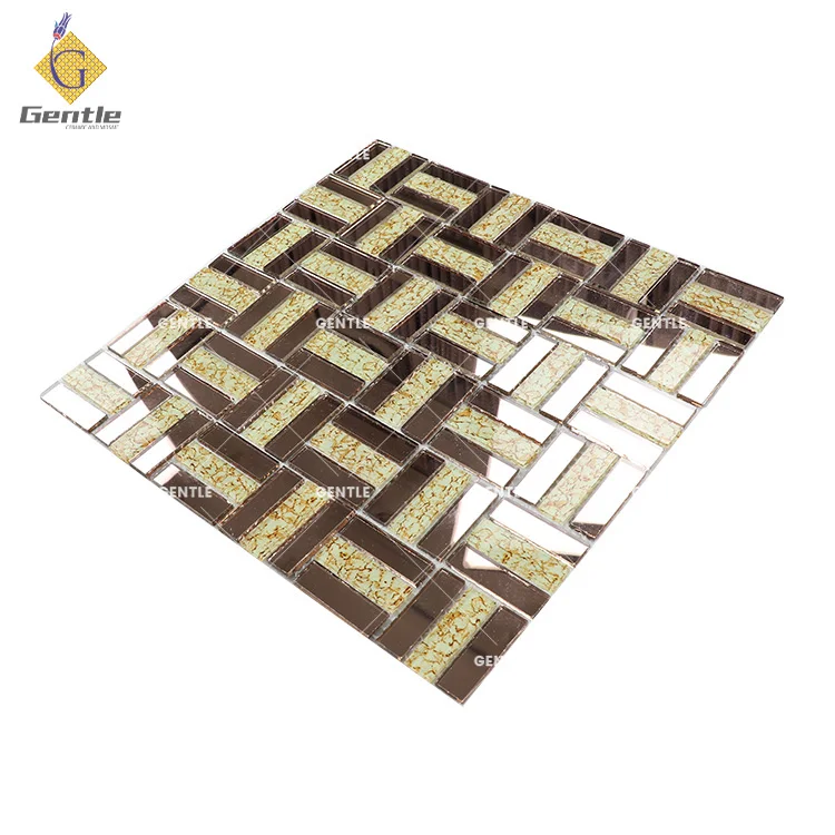 Mirror mosaic tile stickers sheets self -stick mosaic kitchen tile backsplash