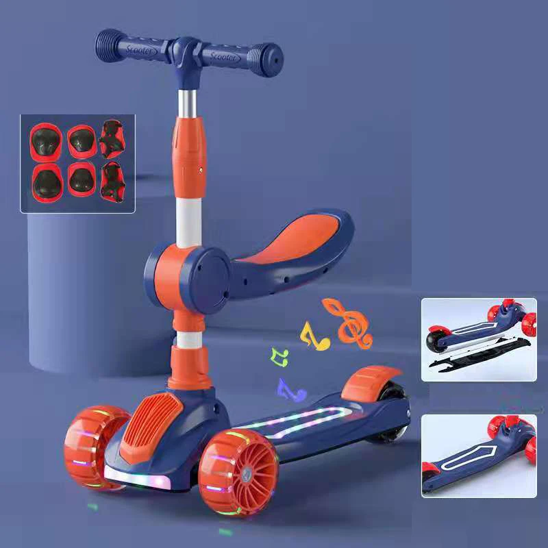 pro baby kids child toys 3 wheel scooter scooters 2022 for kids 1-12 years and up with seat light