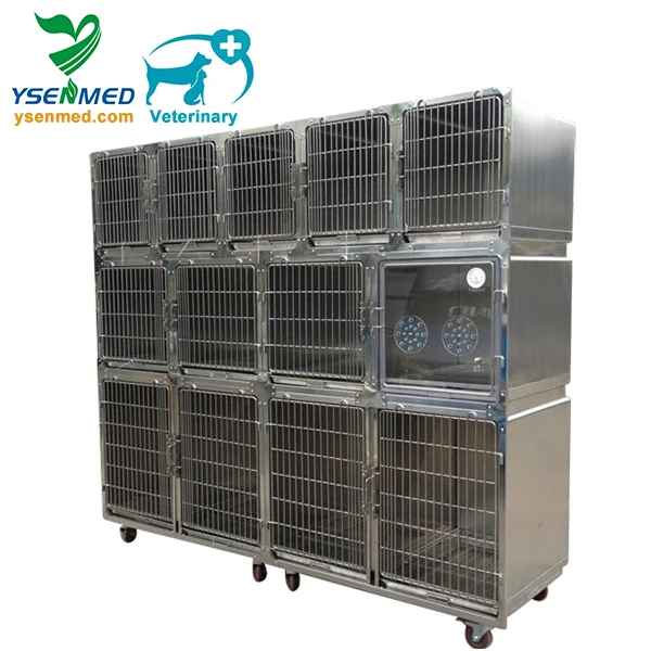 Medical Equipment 304 Stainless Steel Pet Cage animal cages veterinary combination cages for pet clinic
