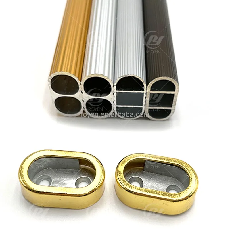 Modern design 3 meters round oval aluminum hanger rods profiles for wardrobe closet cabinets
