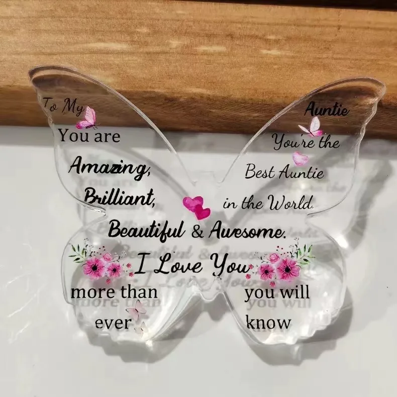 2024 Creative Festival Gifts Love Acrylic Decorations Blessing Words for Mom, Family, and Friends Gifts
