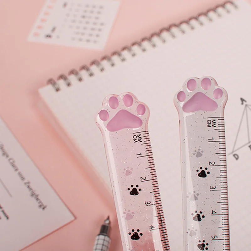 Fashion design promotional logo customized straight custom plastic ruler