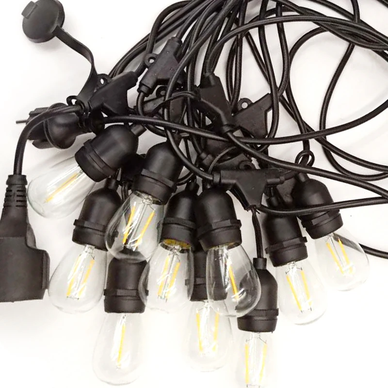 Connectable Garden Party Patio Bistro Market Cafe outdoor S14 bulbs LED  light strings