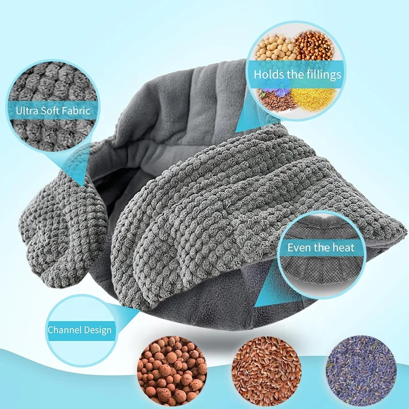 microwavable shoulder heating pad heated neck wrap microwavable wheat bag lavender therapy heat pack pain relief and relaxation