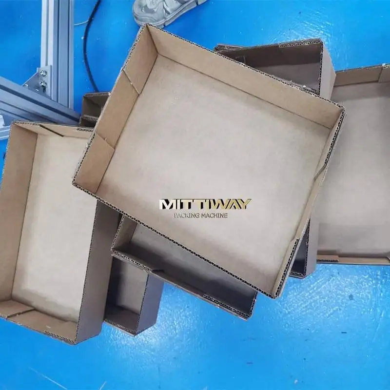 Corrugated Box Forming Machine High Speed Glue Tray Erector