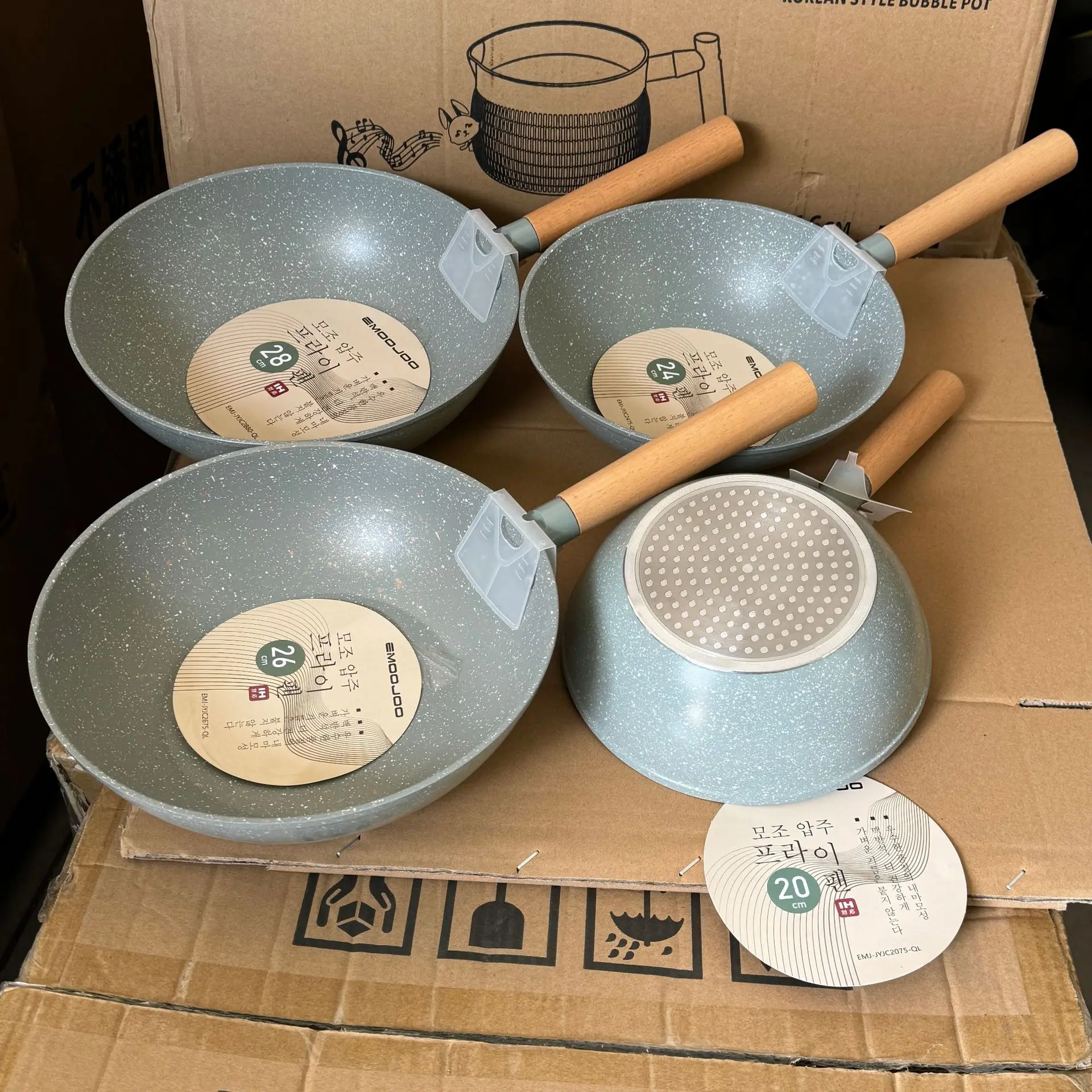 Food-Grade Enamel Aluminum Frying Pan for Deep Frying Nonstick Cooking pan kit ceramic coating pan non-stick stoveJapanese pot