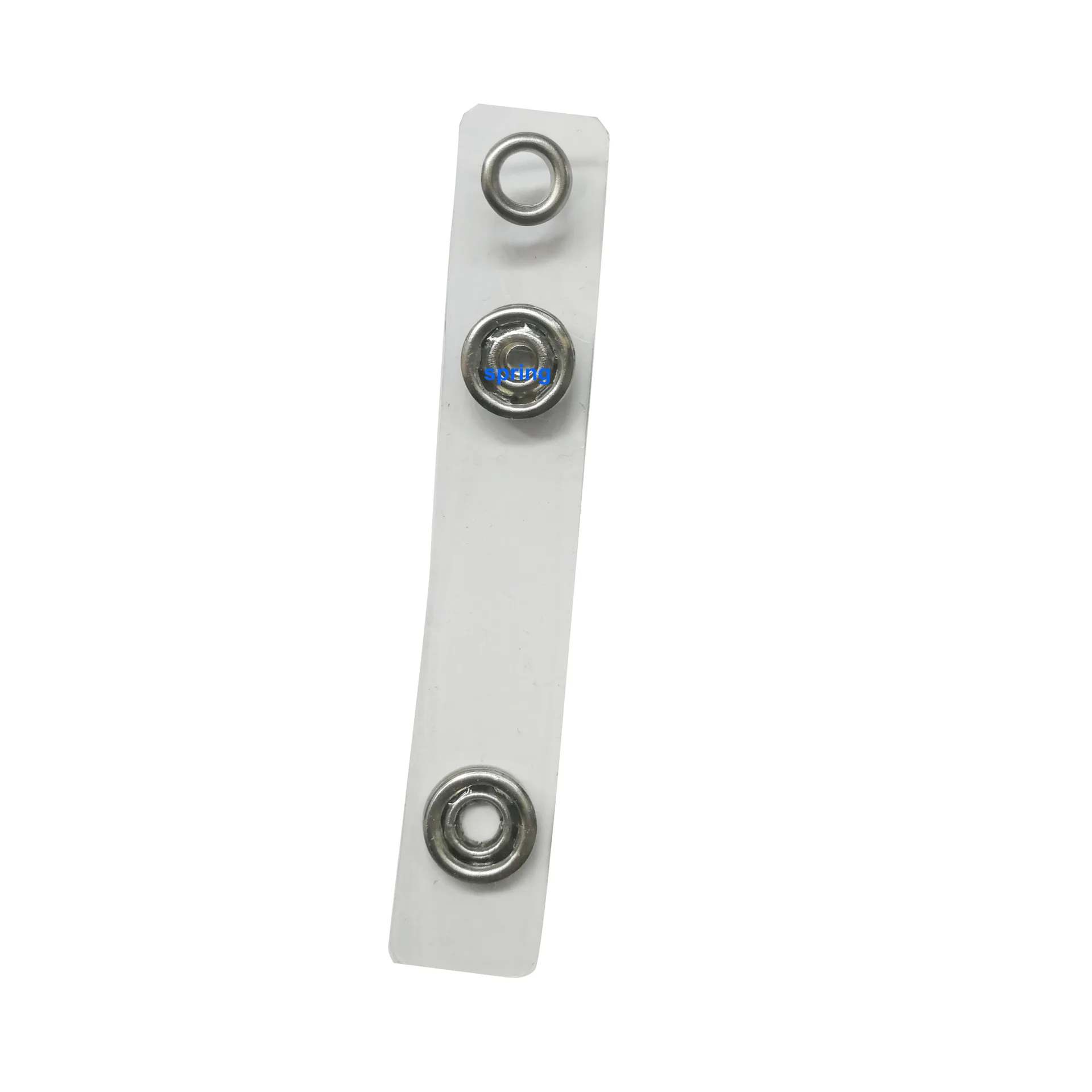 Double Hole Metal Badge Clips with Clear PVC Straps for ID Cards, Badge Holders, Name Tags  work badge clip