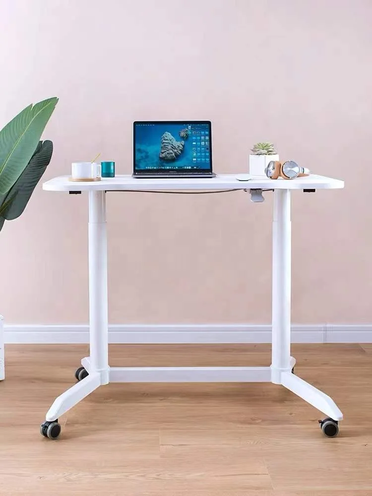 One touch Gas lift Height Adjustable Standing table desk Pneumatic Height-Adjustable Standing Desk