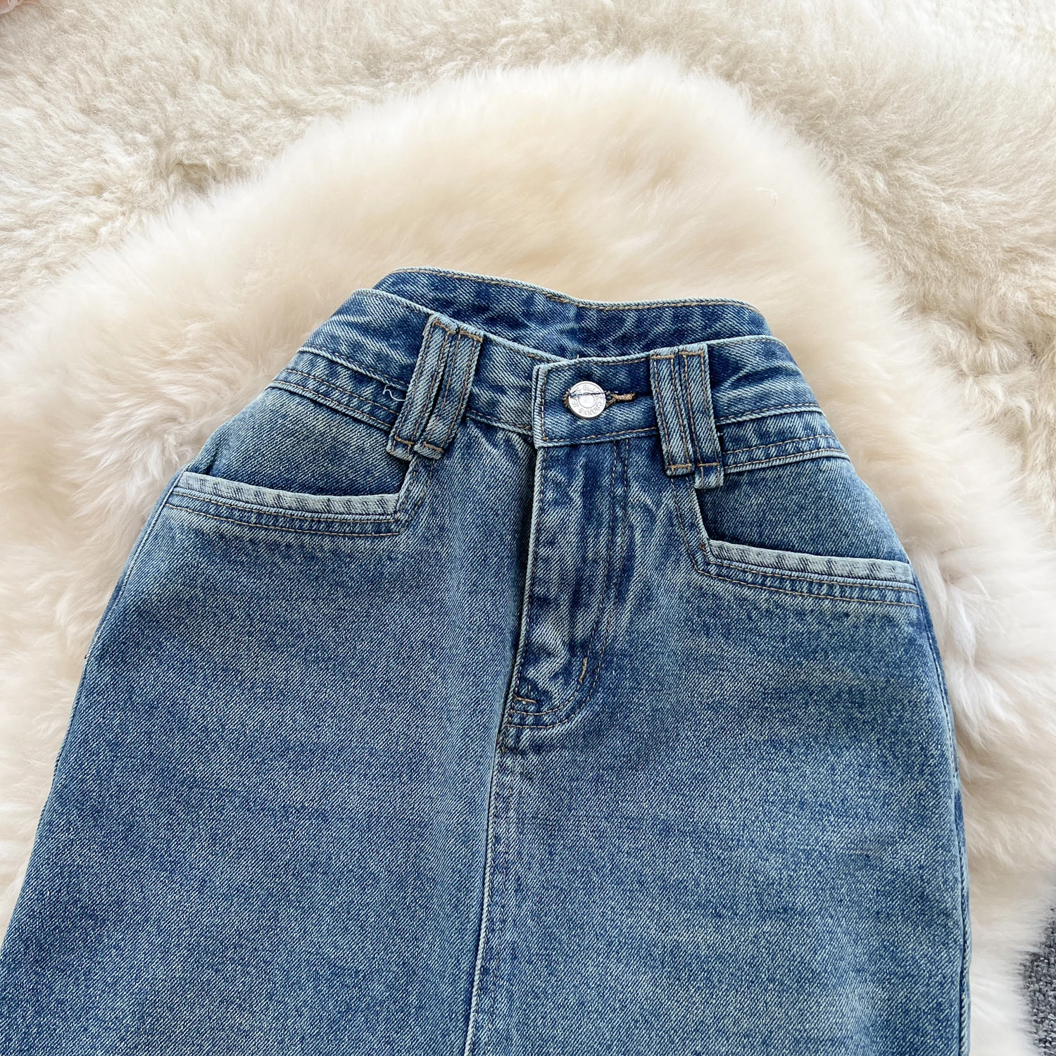 Summer Solid Pencil Skirt Women Casual High Waist Denim Long Skirts For Girls Casual Skirt Clothes Women Wholesale